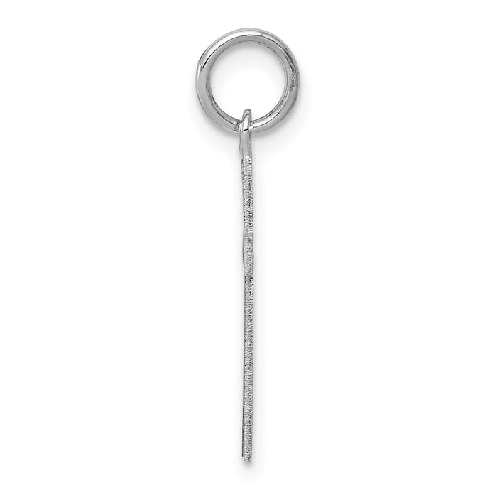 14K White Gold Laser Designed Cross Charm-XR944