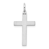 14K White Gold Laser Designed Cross Pendant-XR945