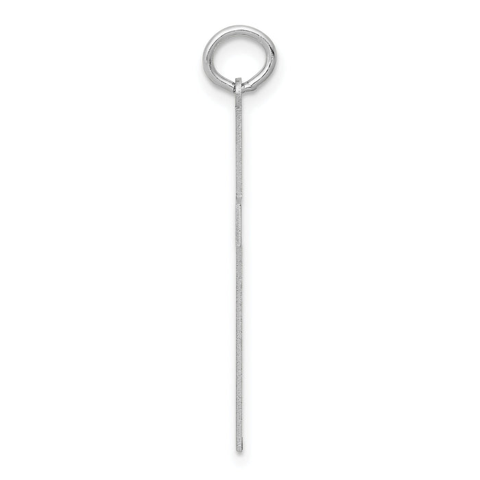 14K White Gold Laser Designed Cross Pendant-XR946
