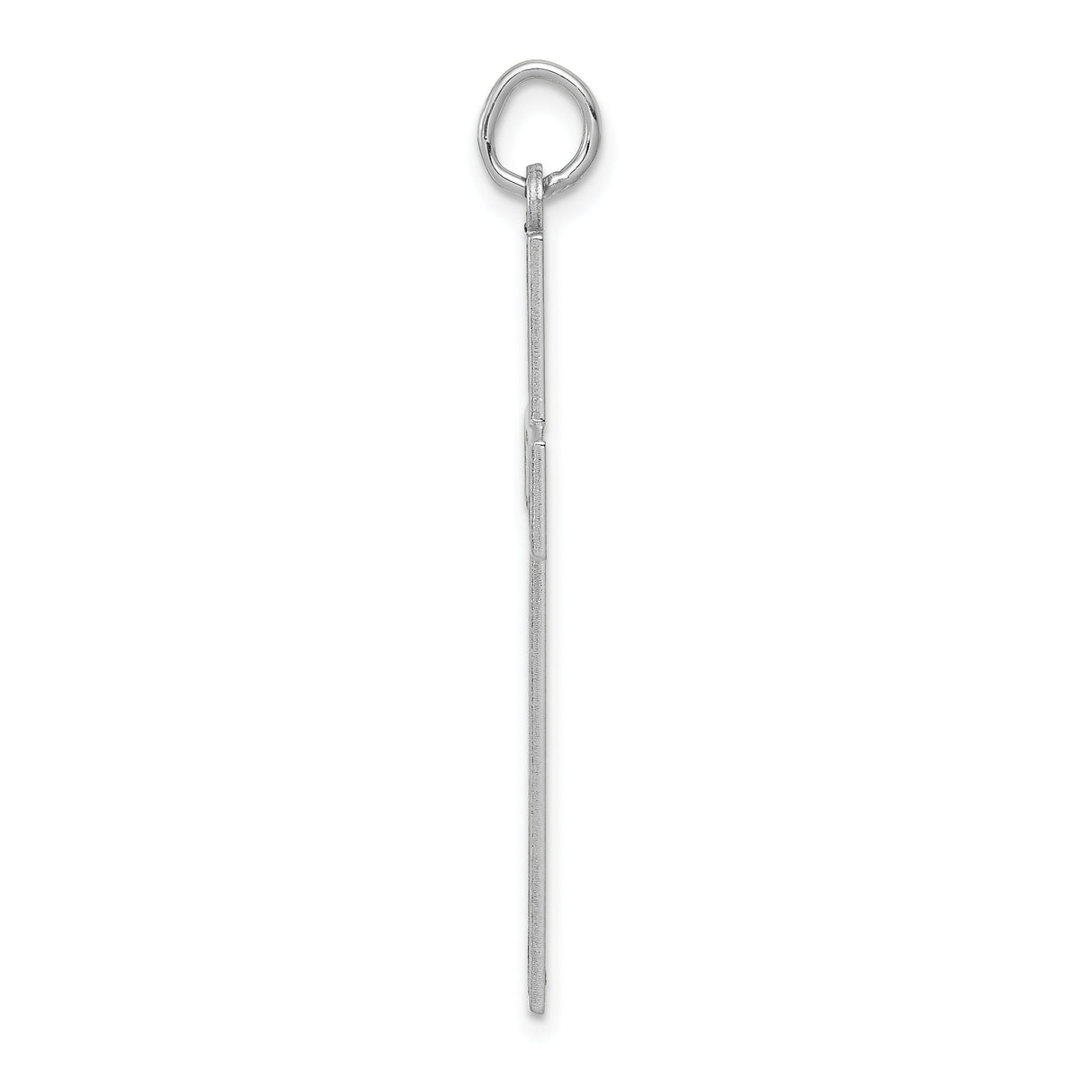 14K White Gold Laser Designed Cross Pendant-XR951