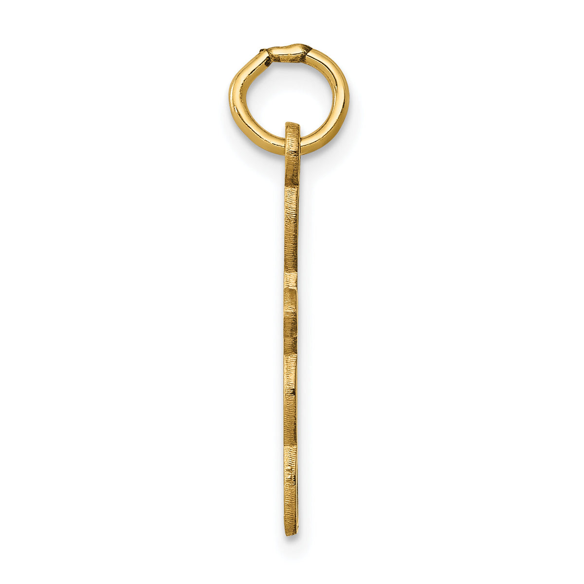 14K Loop w/Center Heart Cross Charm-XR952
