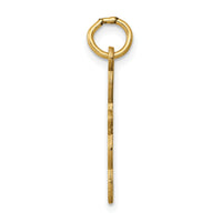 14K Loop w/Center Heart Cross Charm-XR952