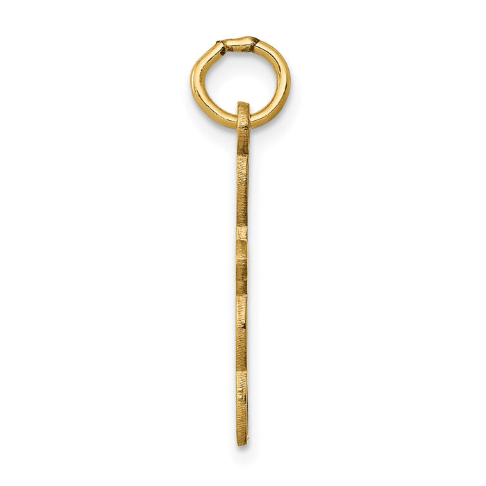 14K Loop w/Center Heart Cross Charm-XR952
