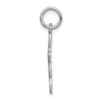 14K White Gold Loop w/Center Heart Cross Pendant-XR956