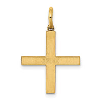 14K Laser Designed Greek Cross Charm-XR976