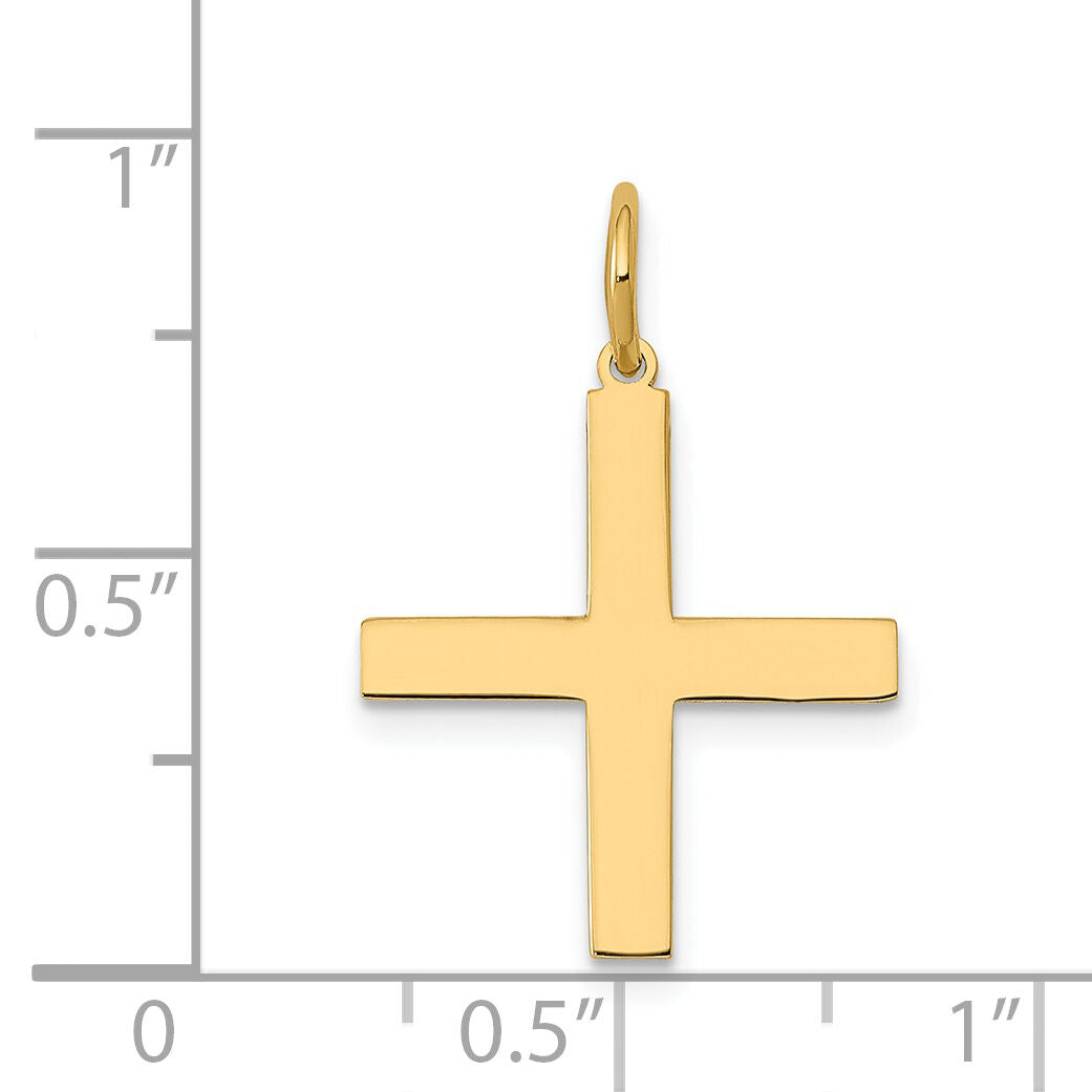 14K Laser Designed Greek Cross Charm-XR976