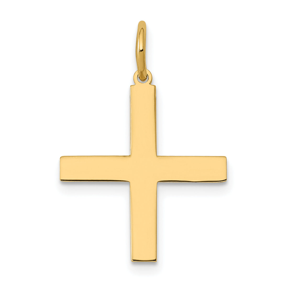 14K Laser Designed Greek Cross Charm-XR976