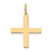 14K Laser Designed Greek Cross Charm-XR976