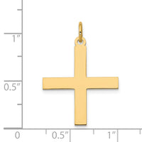 14K Laser Designed Greek Cross Pendant-XR977