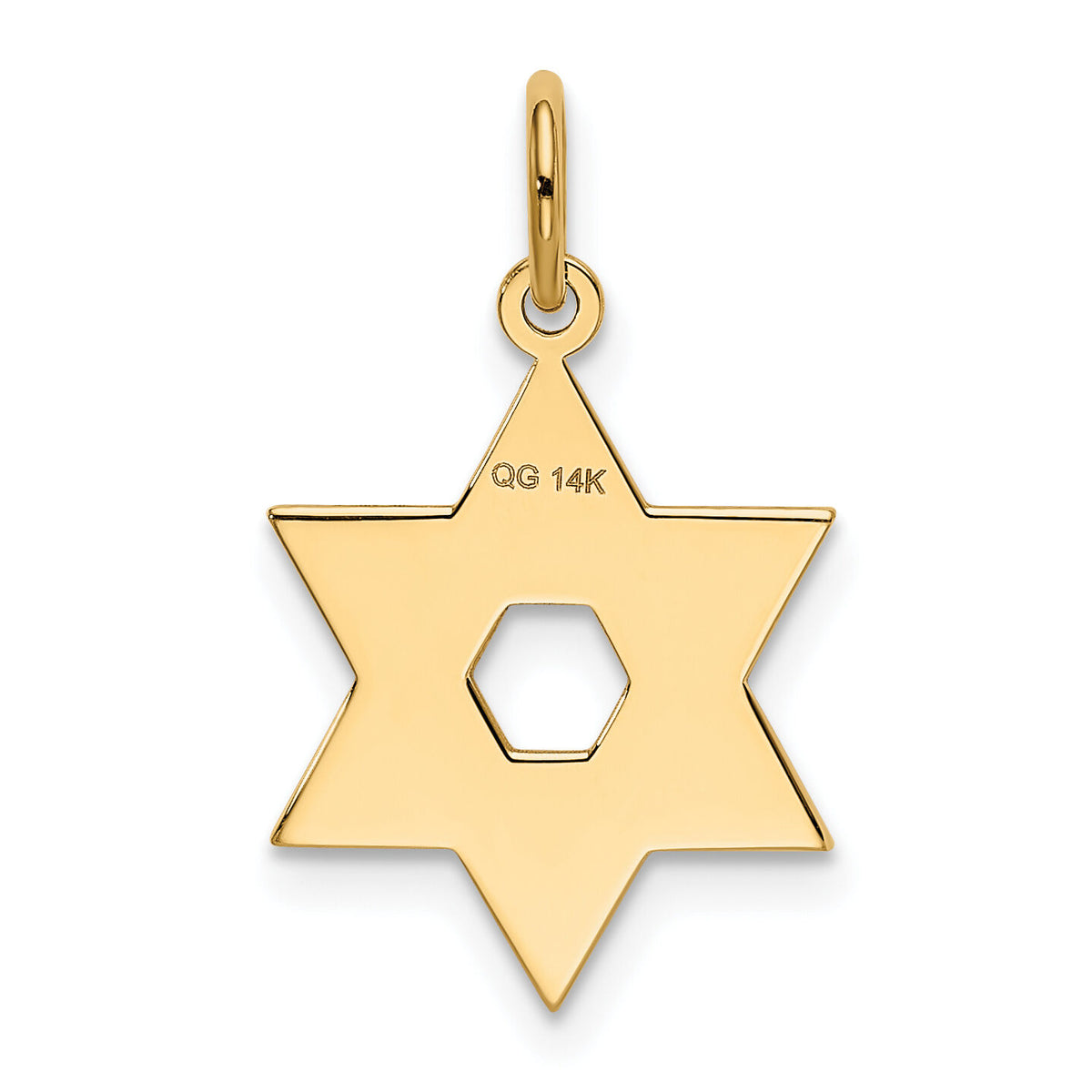 14K Laser Designed Star of David Charm-XR984