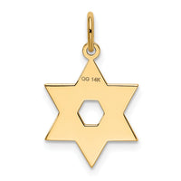 14K Laser Designed Star of David Charm-XR984