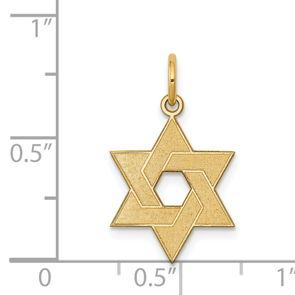 14K Laser Designed Star of David Charm-XR984
