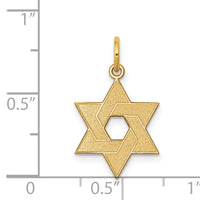 14K Laser Designed Star of David Charm-XR984