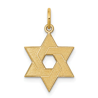 14K Laser Designed Star of David Charm-XR984