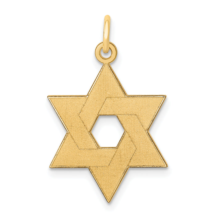 14K Laser Designed Star of David Pendant-XR985