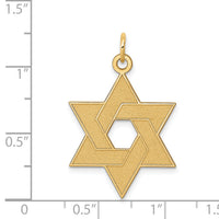14K Laser Designed Star of David Pendant-XR986