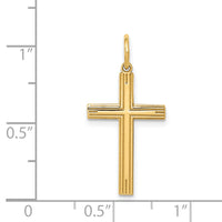 14K Laser Designed Cross Pendant-XR993