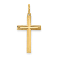 14K Laser Designed Cross Pendant-XR993