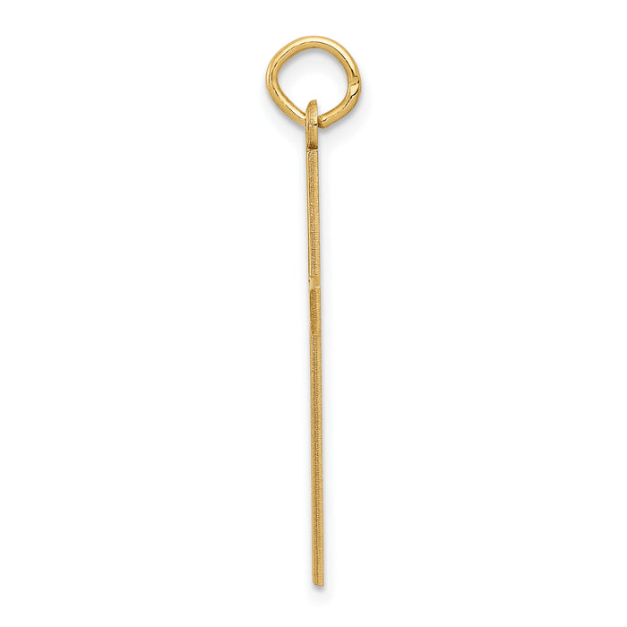 14K Laser Designed Cross Pendant-XR994