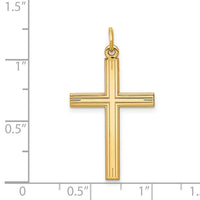 14K Laser Designed Cross Pendant-XR994