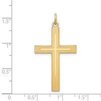 14K Laser Designed Cross Pendant-XR995