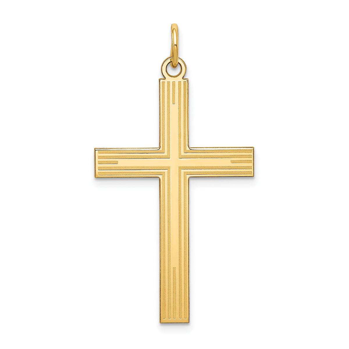 14K Laser Designed Cross Pendant-XR995