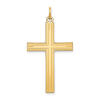 14K Laser Designed Cross Pendant-XR995