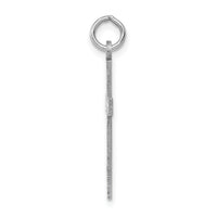 14K White Gold Laser Designed Cross Pendant-XR997