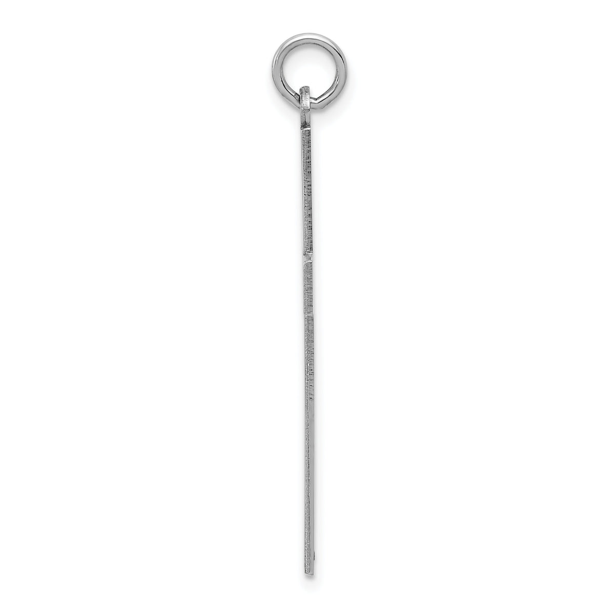 14K White Gold Laser Designed Cross Pendant-XR999