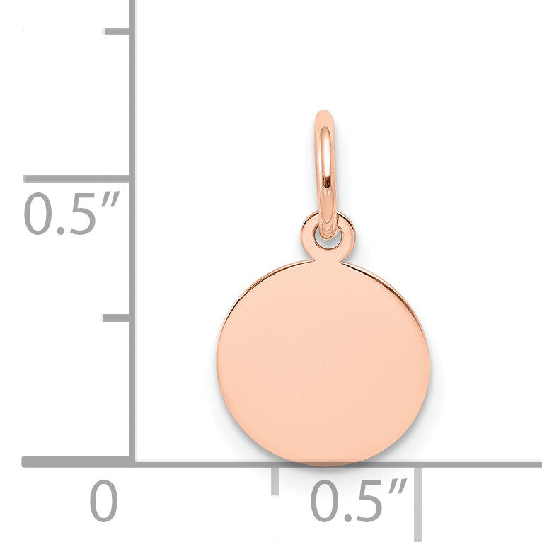 14k Rose Gold Plain .011 Gauge Circular Engraveable Disc Charm-XRM134/11