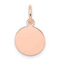 14k Rose Gold Plain .013 Gauge Circular Engraveable Disc Charm-XRM134/13