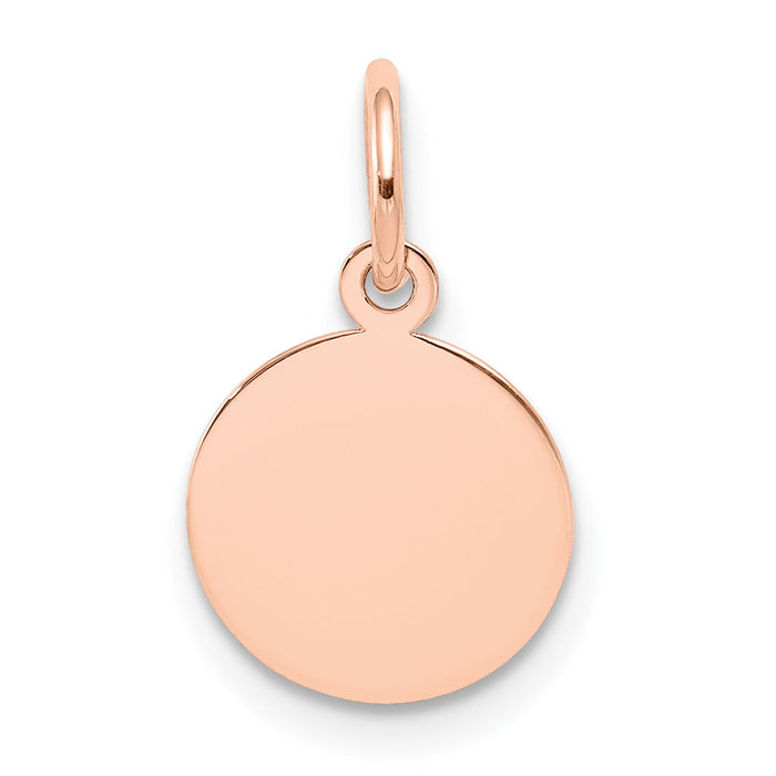 14k Rose Gold Plain .011 Gauge Circular Engraveable Disc Charm-XRM134/11