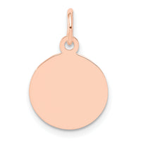 14k Rose Gold Plain .013 Gauge Circular Engraveable Disc Charm-XRM135/13