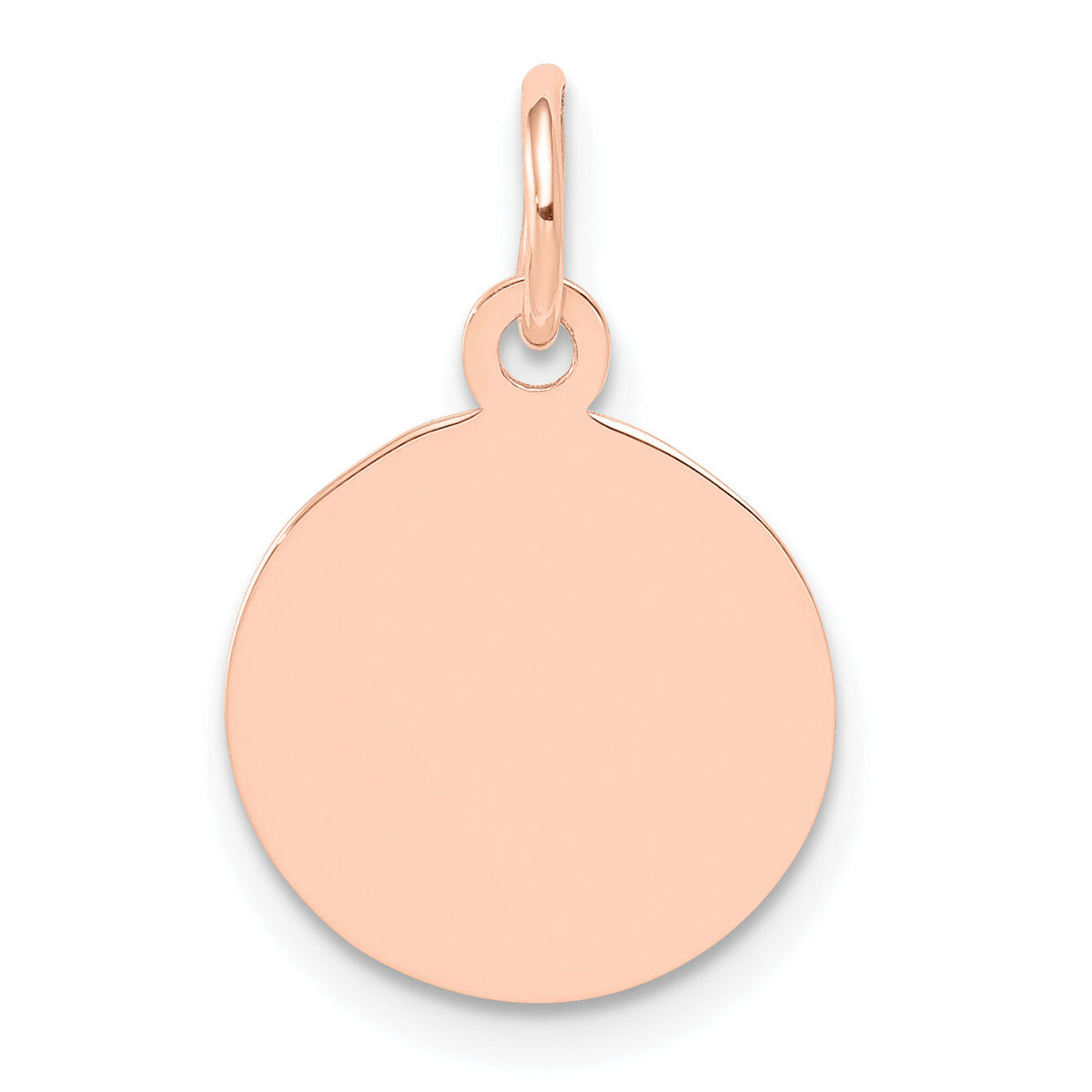 14k Rose Gold Plain .009 Gauge Circular Engraveable Disc Charm-XRM135/09