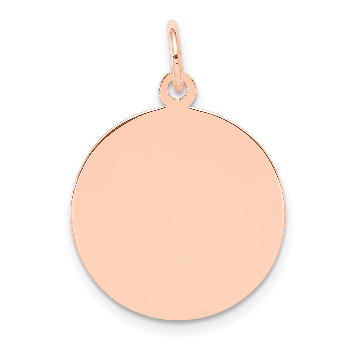 14k Rose Gold Plain .011 Gauge Circular Engraveable Disc Charm-XRM136/11