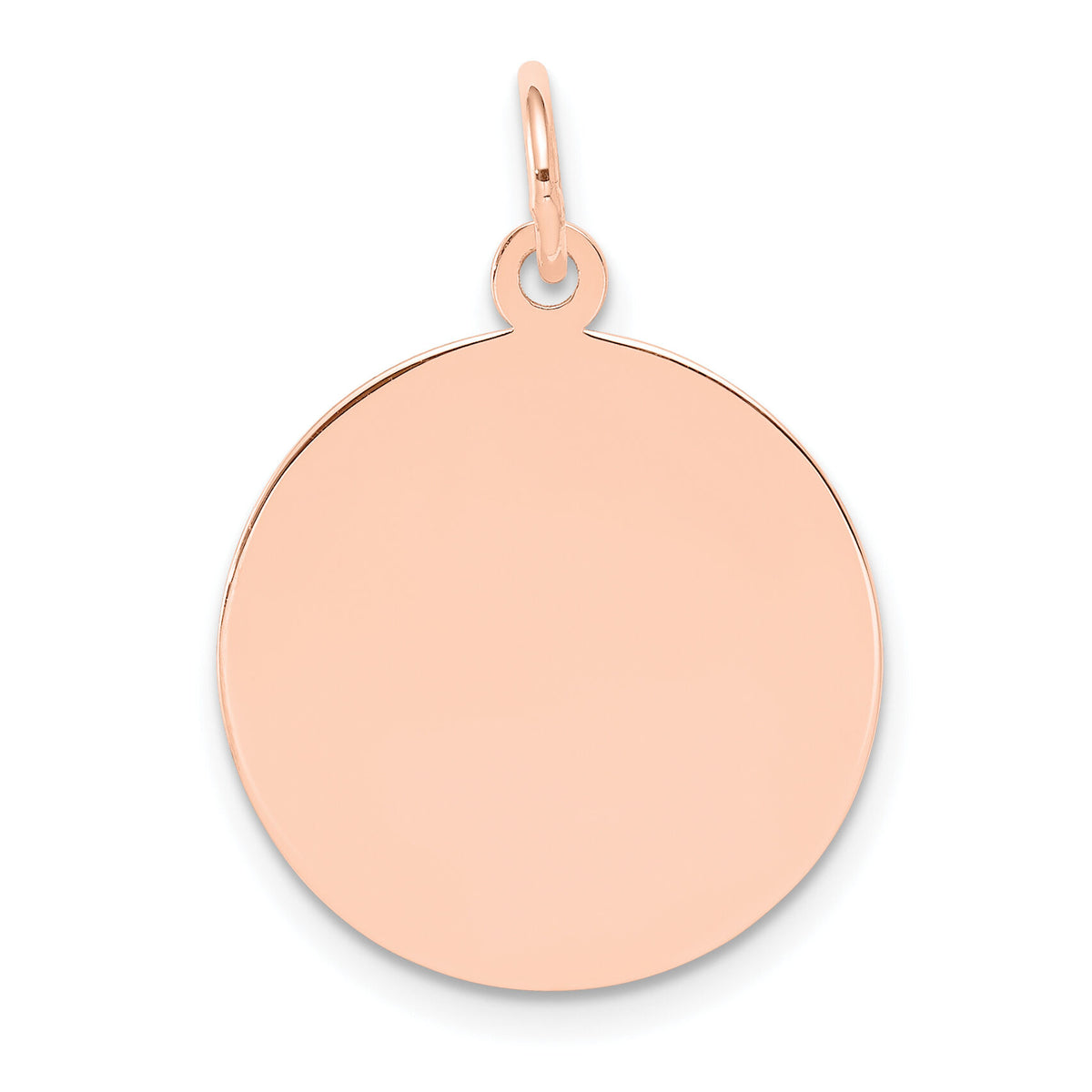 14k Rose Gold Plain .013 Gauge Circular Engraveable Disc Charm-XRM136/13