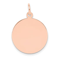 14k Rose Gold Plain .009 Gauge Circular Engraveable Disc Charm-XRM136/09