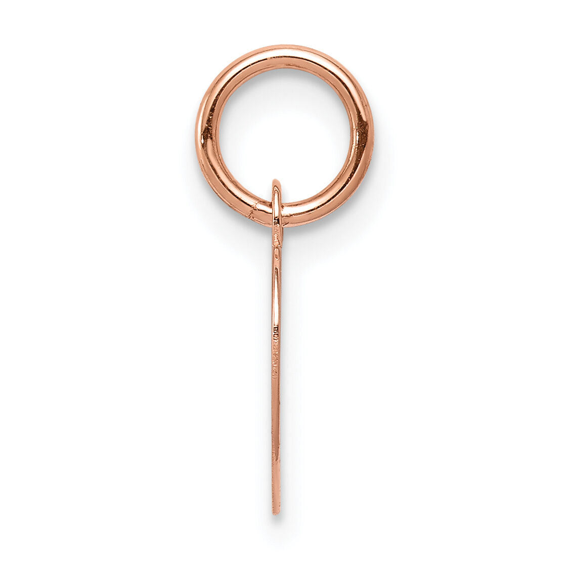 14k Rose Gold Plain .013 Gauge Engraveable Heart Disc Charm-XRM193/13