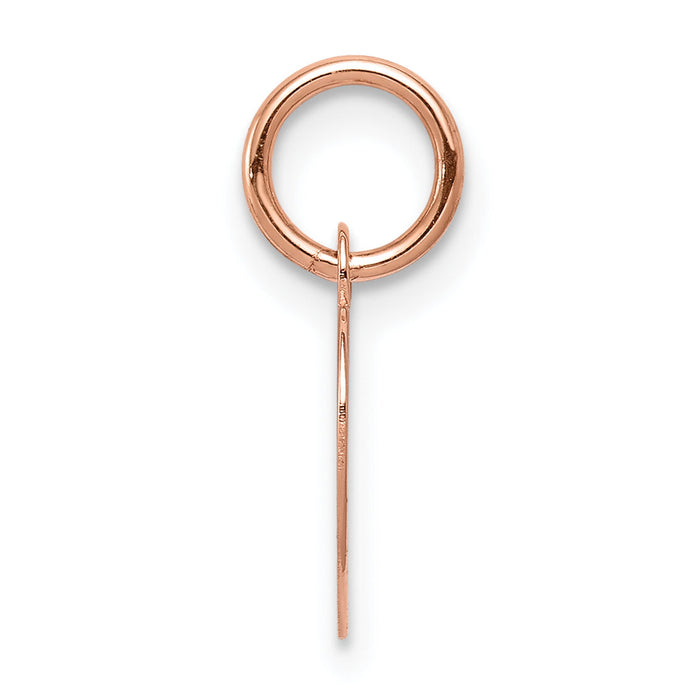14k Rose Gold Plain .013 Gauge Engraveable Heart Disc Charm-XRM193/13