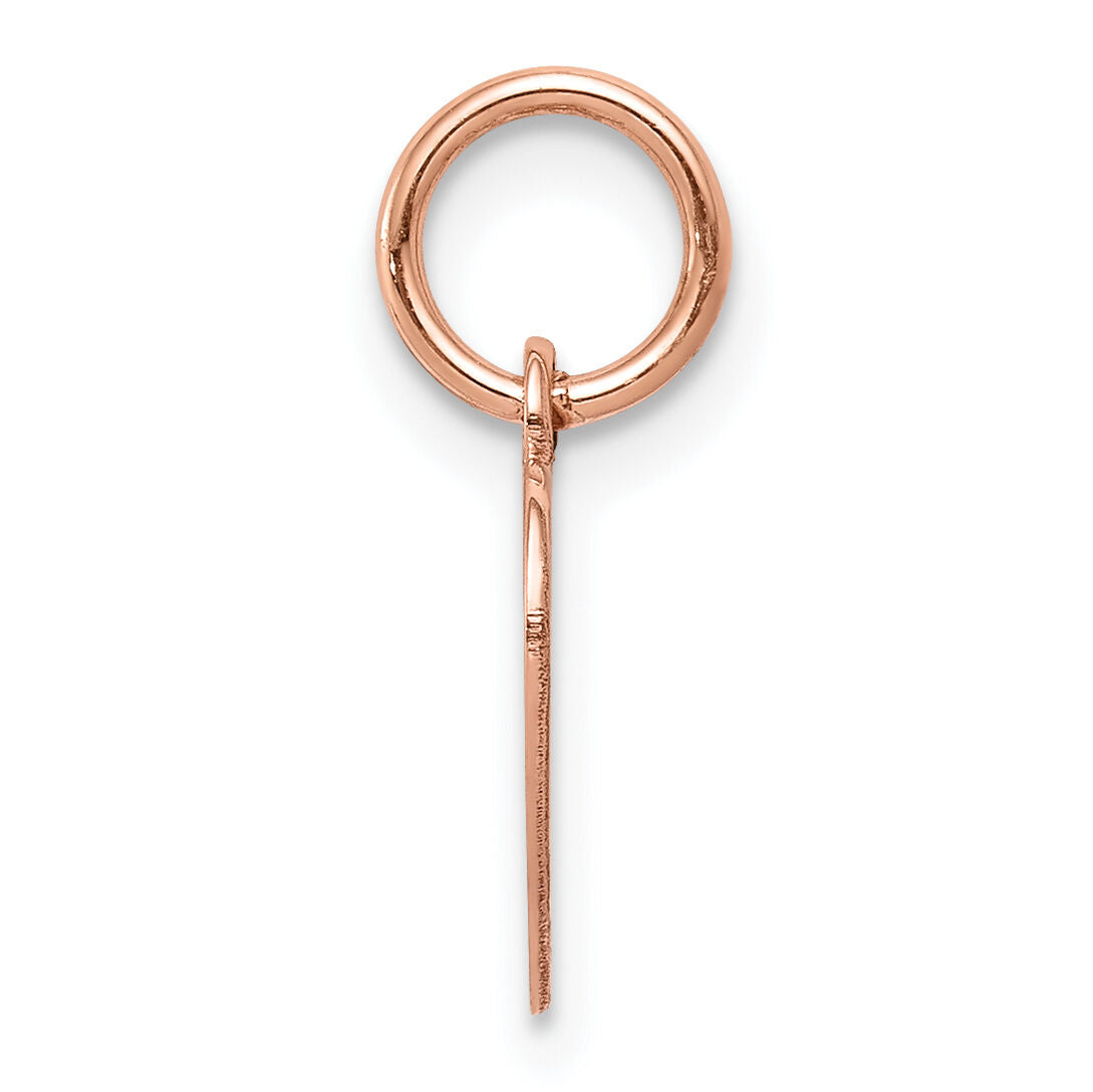14k Rose Gold Plain .011 Gauge Engraveable Heart Disc Charm-XRM194/11