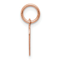 14k Rose Gold Plain .013 Gauge Engraveable Heart Disc Charm-XRM194/13