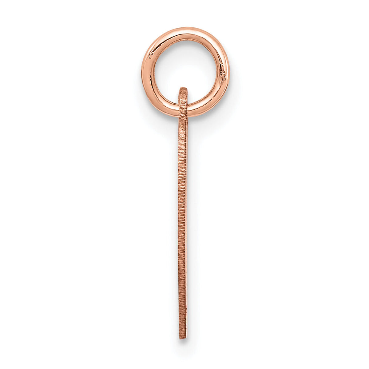 14k Rose Gold Plain .018 Gauge Engraveable Heart Disc Charm-XRM195/18