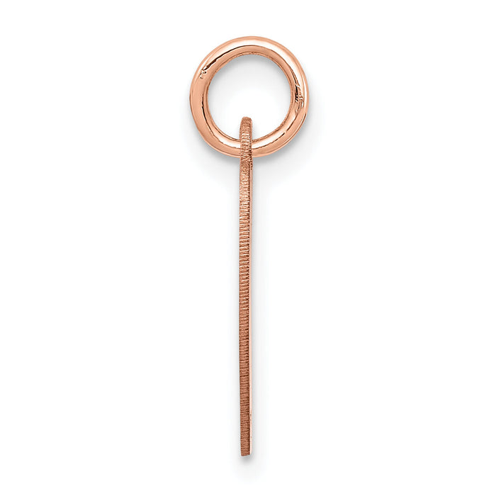 14k Rose Gold Plain .018 Gauge Engraveable Heart Disc Charm-XRM195/18