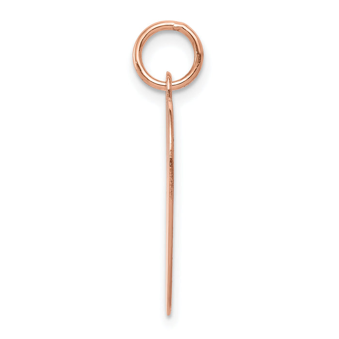 14k Rose Gold Plain .027 Gauge Engraveable Heart Disc Charm-XRM196/27