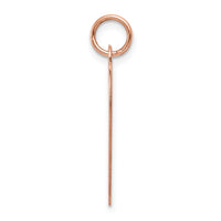 14k Rose Gold Plain .018 Gauge Engraveable Heart Disc Charm-XRM197/18