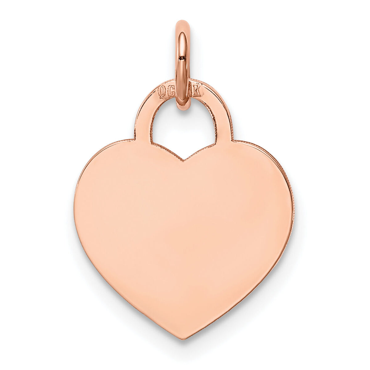 14k Rose Gold Medium Engraveable Heart Charm-XRM522/27