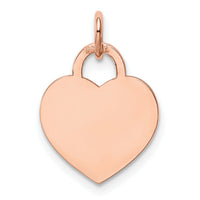 14k Rose Gold Medium Engraveable Heart Charm-XRM522/27