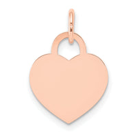 14k Rose Gold Medium Engraveable Heart Charm-XRM522/27