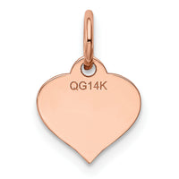 14k Rose Gold Heart Disc Charm-XRM525/18