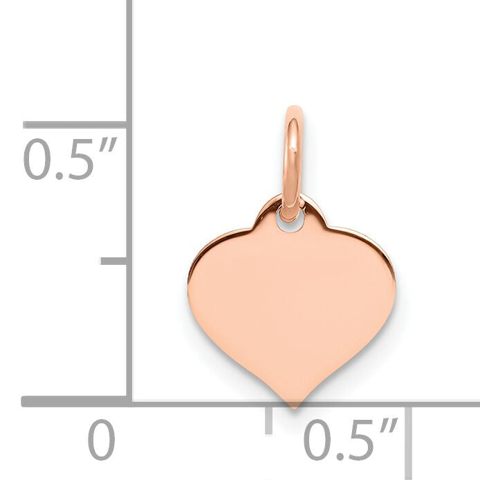 14k Rose Gold Heart Disc Charm-XRM525/18